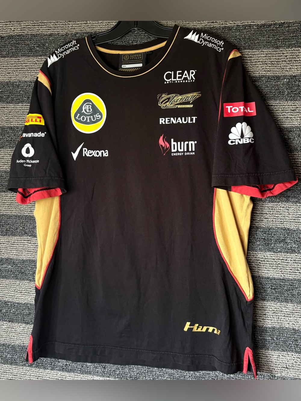 2013 Kimi Räikkönen Lotus F1 Formula 1 Racing Team Shirt Men’s Large EUC